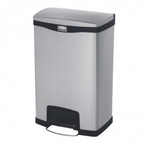 Front pedal stainless steel Slim Jim trash can - 50L - Rubbermaid