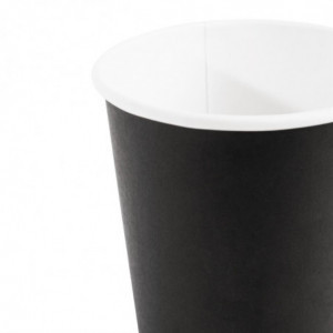 Disposable Black Hot Drink Cups - 225 ml - Pack of 50 - Fiesta