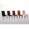 Dark Brown Faux Leather Chairs - Bolero - Fourniresto