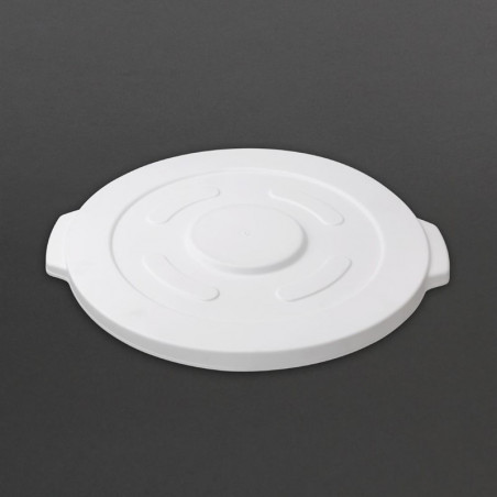 White 76L Round Container Lid - Vogue - Fourniresto