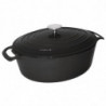 Large Black Oval Casserole Dish - 6L - Vogue