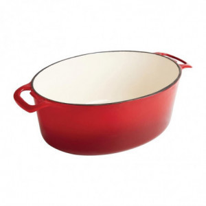 Oval Red Casserole Dish - 5L - Vogue