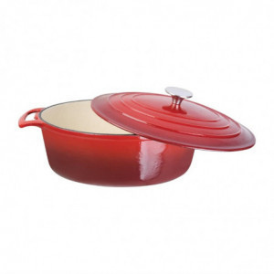 Large Red Oval Casserole Dish - 6L - Vogue