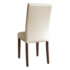 Faux Leather Chairs - Cream - Bolero - Fourniresto