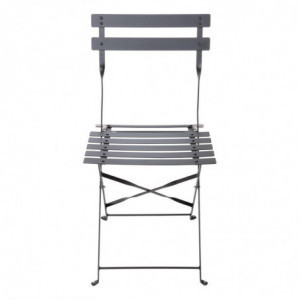 Steel Terrace Chairs - Black - Set of 2 - Bolero - Fourniresto