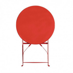 Steel Terrace Table - Red - Bolero - Fourniresto