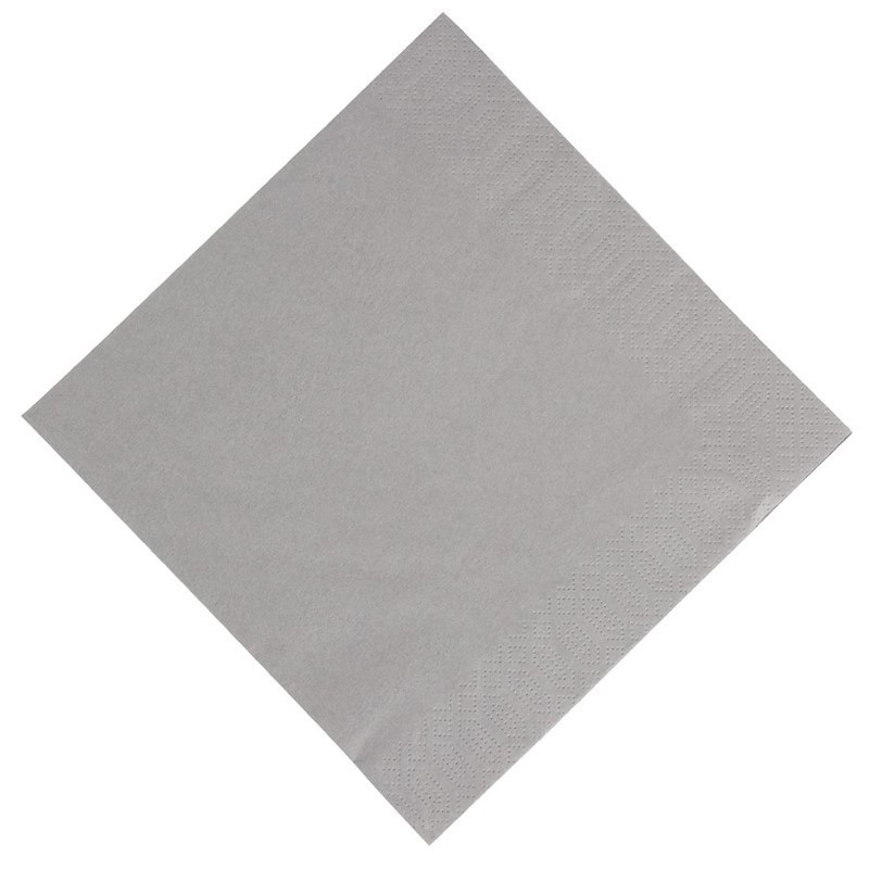 Compostable Gray Granite 3-Ply Breakfast Napkins - 400 x 400 - Pack of 1000 - FourniResto
