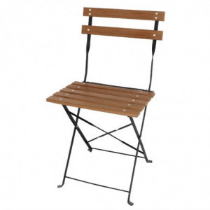Καρέκλες μπιστρό με επένδυση ξύλου - Σετ 2 τεμαχίων - Bolero - Fourniresto