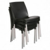 Stackable black bistro chairs - Set of 4 - Bolero