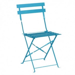Καρέκλες βεράντας από ατσάλι - τυρκουάζ - Σετ 2 τεμαχίων - Bolero - Fourniresto