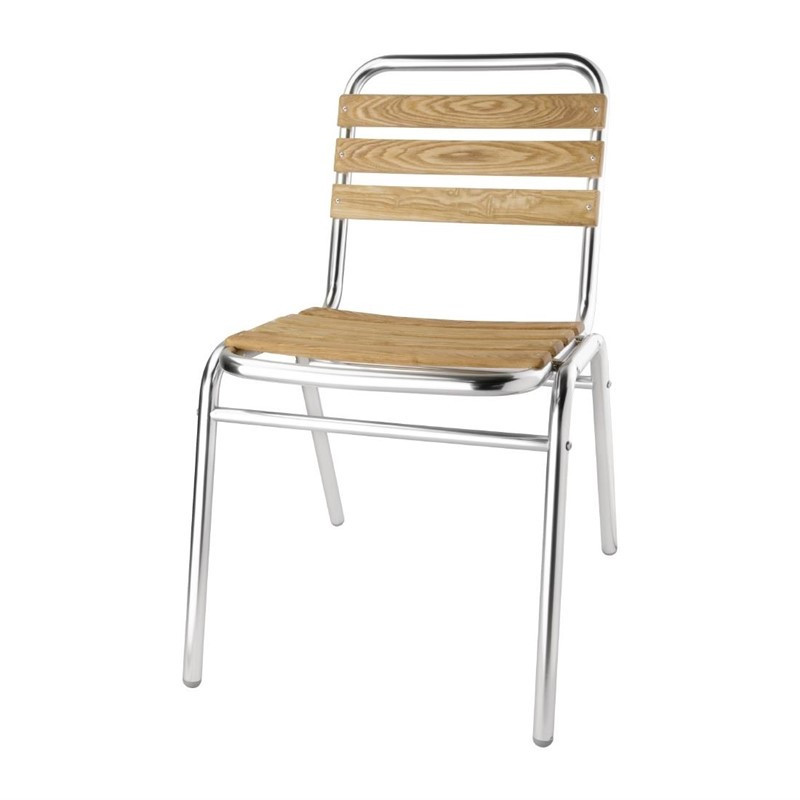 Καρέκλες μπιστρό σε φράξο και αλουμίνιο - Bolero - Fourniresto