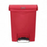 Front Pedal Slim Jim Red Trash Can - 30L - Rubbermaid