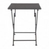 Folding square rattan table - 600mm - Bolero - Fourniresto