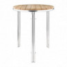 Table ronde en frêne et aluminium 600mm - Bolero - Fourniresto