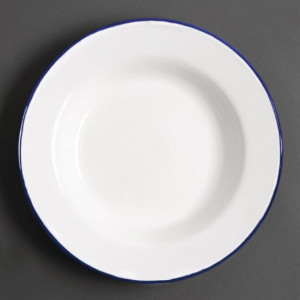 Βαθύ πιάτο από επιχρωμιωμένο ατσάλι - Ø 245mm - Σετ 6 τεμαχίων - Olympia