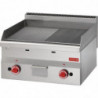 Plancha Gas Plate Half Smooth Half Grooved- L 600 x P 600mm - Gastro M