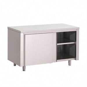 Stainless Steel Cabinet with Sliding Doors - W 1800 x D 700mm - Gastro M