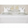 White tablecloth with satin band 1140 x 1140mm - Mitre Luxury - Fourniresto