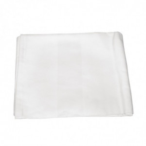White Satin Band Tablecloth - 1370 x 1780 mm - Mitre Luxury - Fourniresto