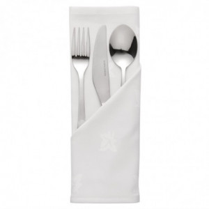 Serviettes blanches en coton 550 x 550mm - Lot de 10 - Mitre Luxury - Fourniresto