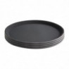Non-slip round black fiberglass tray 356mm - Olympia KRISTALLON - Fourniresto