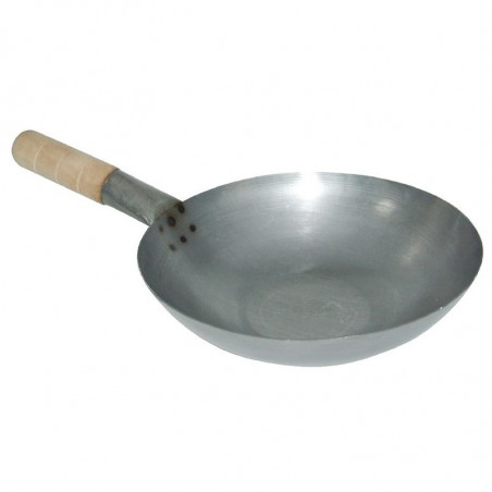 Wok en Acier Doux - 33 cm - Vogue - Fourniresto