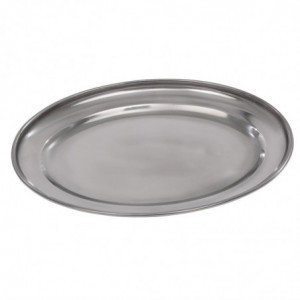 Oval stainless steel serving dish - 300mm - Olympia - Fourniresto