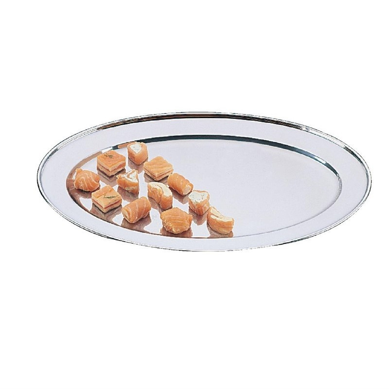 Oval stainless steel serving dish - 407mm - Olympia - Fourniresto