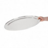 Oval stainless steel serving dish - 407mm - Olympia - Fourniresto