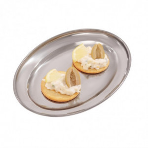 Oval stainless steel serving dish - 450mm - Olympia - Fourniresto