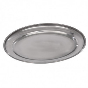 Oval stainless steel serving dish - 660mm - Olympia - Fourniresto