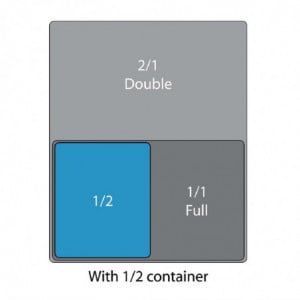 Gastronorm Stainless Steel Container GN 1/2 100mm - Vogue - Fourniresto
