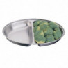 Plat à légumes ovale 2 compartiments 210x300mm - Olympia - Fourniresto