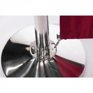 Stainless steel chrome round head reception post - Bolero - Fourniresto
