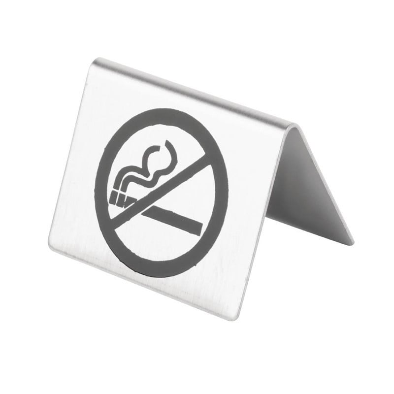 Τραπεζοειδές μπάρμπεκιου από ανοξείδωτο χάλυβα "μην καπνίζετε" - Olympia - Fourniresto
