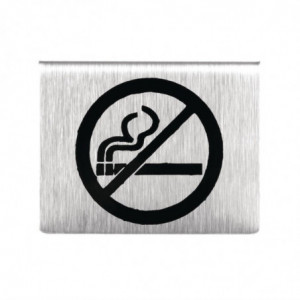 Stainless steel "non-smoking" table easel - Olympia - Fourniresto