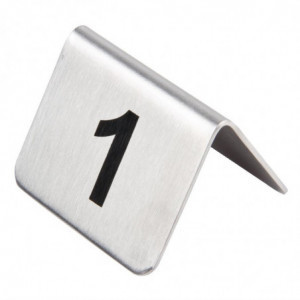 Stainless steel table numbers 1 to 10 - Olympia - Fourniresto