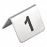 Stainless steel table numbers 21 to 30 - Olympia - Fourniresto