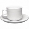 Soucoupe pour tasse à thé empilable Linear 20cl - Lot de 12 - Olympia - Fourniresto
