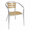 Wood and Aluminum Chairs - Set of 4 - Bolero - Fourniresto
