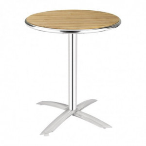 Table à plateau pliable bois Ø 60 cm - Bolero - Fourniresto