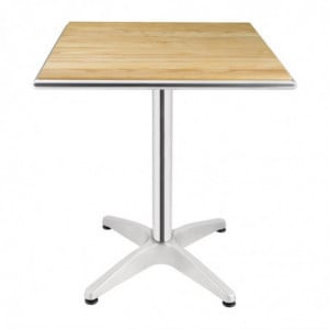 Square ash wood table 60 x 60 cm - Bolero - Fourniresto