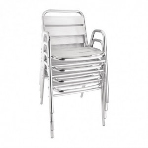 Αναδιπλούμενες καρέκλες αλουμινίου - Σετ 4 τεμαχίων - Bolero - Fourniresto