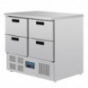 Compact refrigerated table with 4 drawers 240L - Polar - Fourniresto