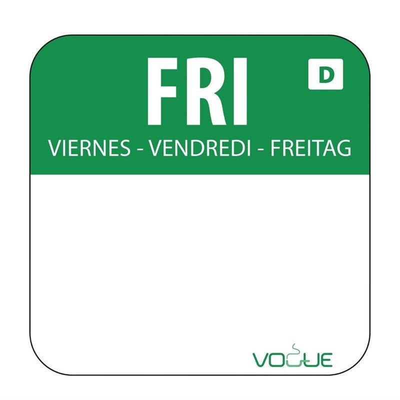 Soluble Food Labels "Friday" - Vogue