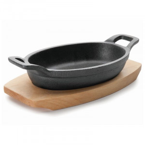 Oval Magma Casserole with Wooden Base - 300 ml - Lacor