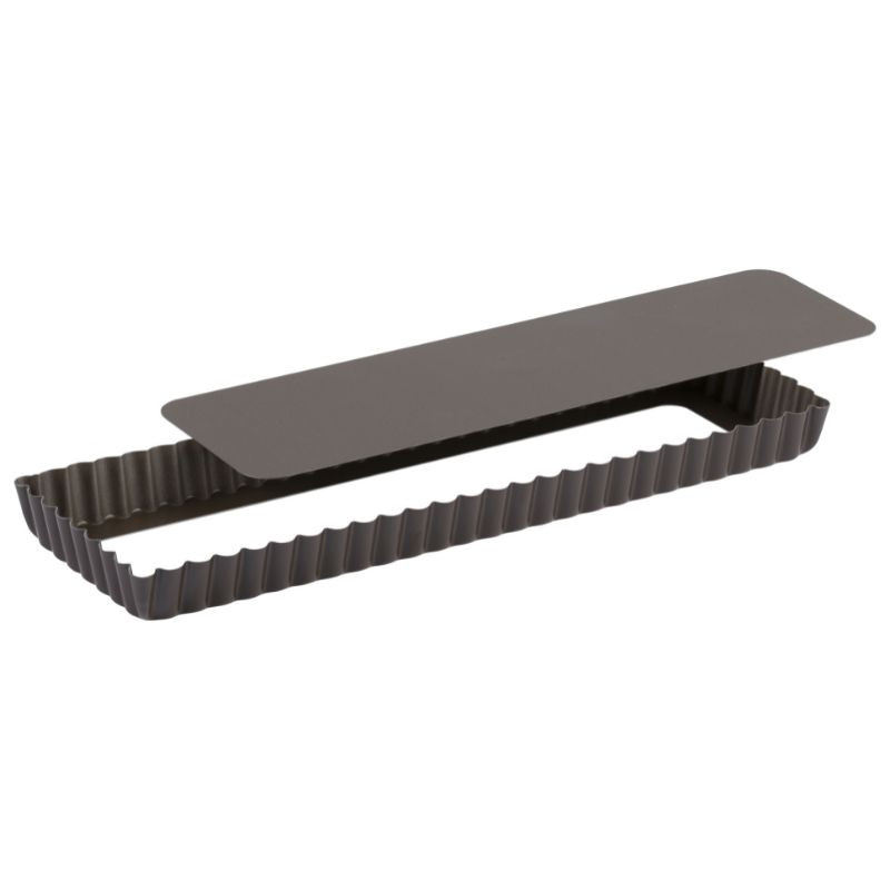 Rectangular Fluted Tart Pan with Removable Bottom - 350 x 110 mm - TELLIER