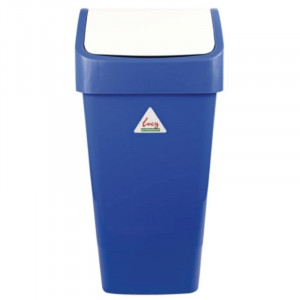 Blue Polypropylene Swing Lid Bin 50 L - Scot Young - Fourniresto