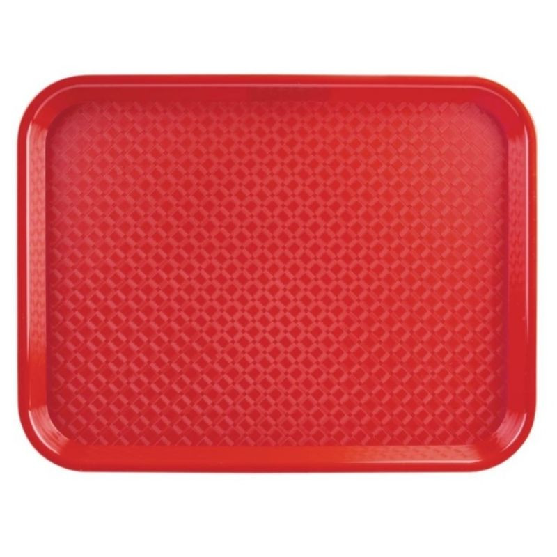 Red Plastic Fast Food Tray - Olympia KRISTALLON - Fourniresto