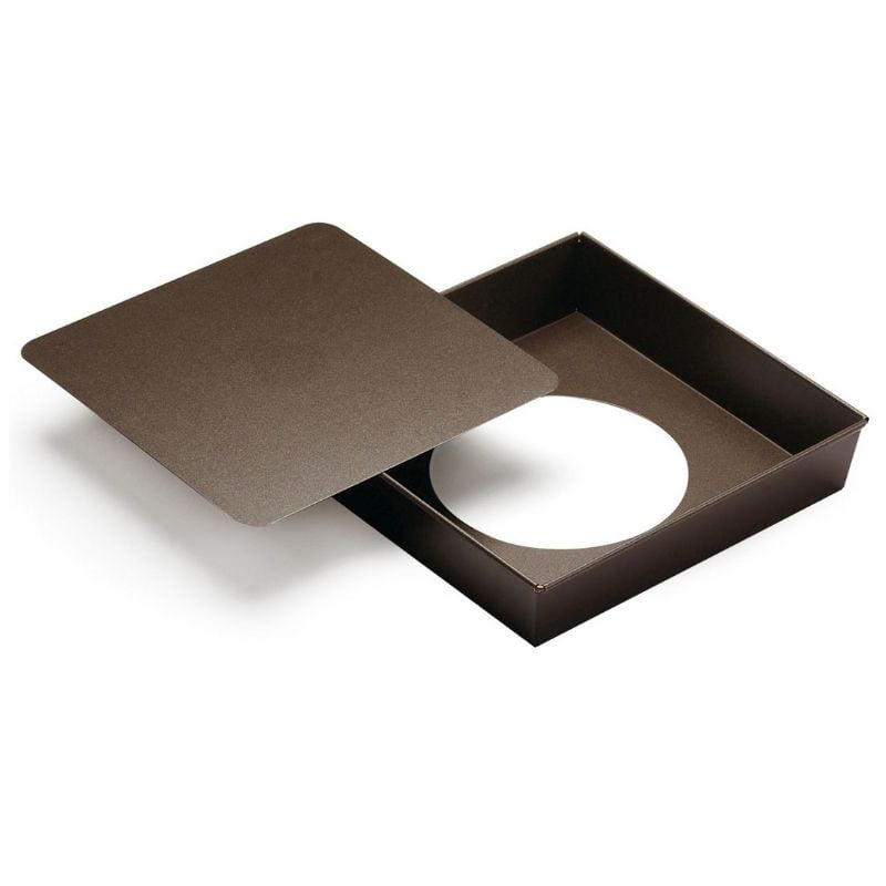 Square Cake Pan with Removable Bottom - 240 x 240 mm - TELLIER Square Cake Pan with Removable Bottom - 240 x 240 mm - TELLIER